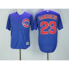 MLB Chicago Cubs 23 Ryne Sandberg Blue Cool Base Men Jersey