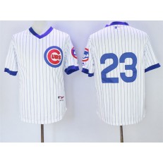 MLB Chicago Cubs 23 Ryne Sandberg White 1988 Turn Back The Clock Men Jersey