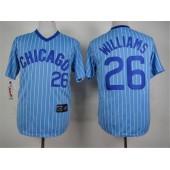 MLB Chicago Cubs 26 Billy Williams Light Blue Pullover 1988 Cooperstown Collection Stitched Men Jersey
