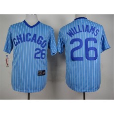 MLB Chicago Cubs 26 Billy Williams Light Blue Pullover 1988 Cooperstown Collection Stitched Men Jersey