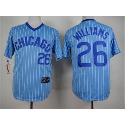 MLB Chicago Cubs 26 Billy Williams Light Blue Pullover 1988 Cooperstown Collection Stitched Men Jersey