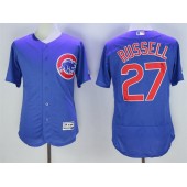 MLB Chicago Cubs 27 Addison Russell Royal Blue Stitched 2016 Majestic Flex Base Men Jersey