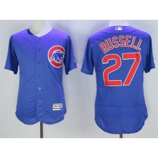 MLB Chicago Cubs 27 Addison Russell Royal Blue Stitched 2016 Majestic Flex Base Men Jersey