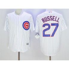 MLB Chicago Cubs 27 Addison Russell White Home Stitched 2016 Majestic Cool Base Men Jersey