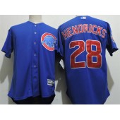 MLB Chicago Cubs 28 Kyle Hendricks Blue Cool Base Men Jersey