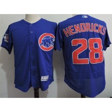 MLB Chicago Cubs 28 Kyle Hendricks Royal Blue Stitched 2016 Majestic Flex Base Men Jersey
