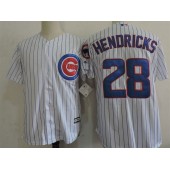 MLB Chicago Cubs 28 Kyle Hendricks White Home Stitched 2016 Majestic Cool Base Men Jersey
