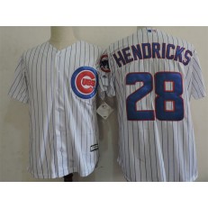 MLB Chicago Cubs 28 Kyle Hendricks White Home Stitched 2016 Majestic Cool Base Men Jersey