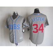MLB Chicago Cubs 34 Jon Lester Gray Alternate 2015 Cool Base Men Jersey