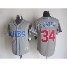 MLB Chicago Cubs 34 Jon Lester Gray Alternate 2015 Cool Base Men Jersey