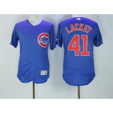 MLB Chicago Cubs 41 John Lackey Royal Blue Stitched 2016 Majestic Flex Base Men Jersey