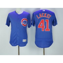 MLB Chicago Cubs 41 John Lackey Royal Blue Stitched 2016 Majestic Flex Base Men Jersey