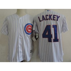 MLB Chicago Cubs 41 John Lackey White Home Stitched 2016 Majestic Cool Base Men Jersey