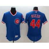 MLB Chicago Cubs 44 Anthony Rizzo Blue Pullover 2016 Flex Base Majestic Stitched Men Jersey