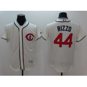 MLB Chicago Cubs 44 Anthony Rizzo Cream Flexbase Majestic 1929 Collection Men Jersey