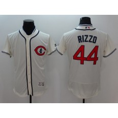 MLB Chicago Cubs 44 Anthony Rizzo Cream Flexbase Majestic 1929 Collection Men Jersey