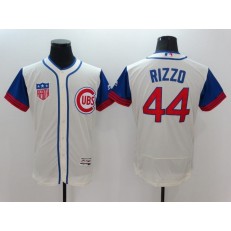 MLB Chicago Cubs 44 Anthony Rizzo Cream Flexbase Majestic 1942 Collection Men Jersey