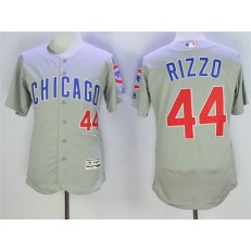 MLB Chicago Cubs 44 Anthony Rizzo Gray Road Stitched 2016 Majestic Flex Base Men Jersey