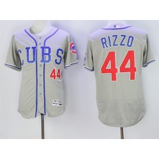 MLB Chicago Cubs 44 Anthony Rizzo Retired Gray CUBS Stitched 2016 Majestic Flex Base Men Jersey