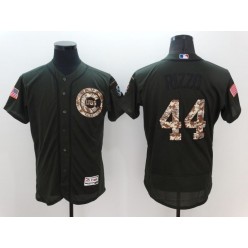 MLB Chicago Cubs 44 Anthony Rizzo Retired Green Salute to Service 2016 Flexbase Majestic Baseball Men Jersey