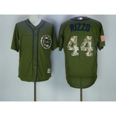 MLB Chicago Cubs 44 Anthony Rizzo Retired Green Salute to Service Cool Base Baseball Men Jersey
