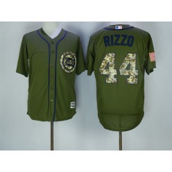 MLB Chicago Cubs 44 Anthony Rizzo Retired Green Salute to Service Cool Base Baseball Men Jersey