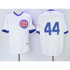 MLB Chicago Cubs 44 Anthony Rizzo White 1988 Turn Back The Clock Men Jersey