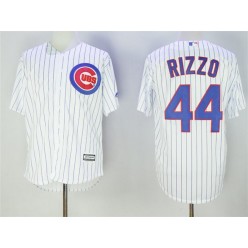 MLB Chicago Cubs 44 Anthony Rizzo White Home Stitched 2016 Majestic Cool Base Men Jersey