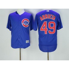MLB Chicago Cubs 49 Jake Arrieta Blue Cool Base Men Jersey