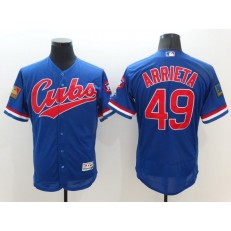 MLB Chicago Cubs 49 Jake Arrieta Blue Flexbase Majestic 1994 Collection Men Jersey