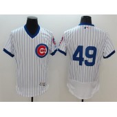 MLB Chicago Cubs 49 Jake Arrieta No Name White Pullover 2016 Flexbase Majestic Baseball Men Jersey