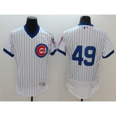 MLB Chicago Cubs 49 Jake Arrieta No Name White Pullover 2016 Flexbase Majestic Baseball Men Jersey