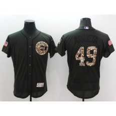 MLB Chicago Cubs 49 Jake Arrieta Retired Green Salute to Service 2016 Flexbase Majestic Baseball Men Jersey