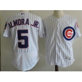MLB Chicago Cubs 5 Albert Almora Jr. White Home 100th Anniversary 2016 Flexbase Majestic Baseball Men Jersey