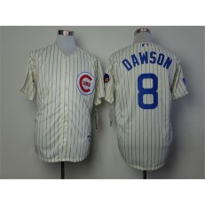 MLB Chicago Cubs 8 Andre Dawson 1969 Cream Pullover Men Jersey