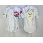 MLB Chicago Cubs 8 Andre Dawson Retired White World Series Champions Gold Stitched Majestic 2016 Flex Base Men Jersey