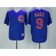 MLB Chicago Cubs 9 Javier Baez Blue Cool Base Men Jersey