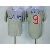 MLB Chicago Cubs 9 Javier Baez Grey New Cool Base Stitched Men Jersey