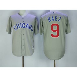 MLB Chicago Cubs 9 Javier Baez Grey New Cool Base Stitched Men Jersey
