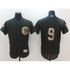 MLB Chicago Cubs 9 Javier Baez Retired Green Salute to Service 2016 Flexbase Majestic Baseball Men Jersey