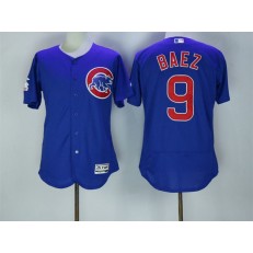 MLB Chicago Cubs 9 Javier Baez Royal Blue Stitched 2016 Majestic Flex Base Men Jersey