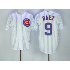 MLB Chicago Cubs 9 Javier Baez White Home Stitched 2016 Majestic Cool Base Men Jersey