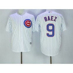 MLB Chicago Cubs 9 Javier Baez White Home Stitched 2016 Majestic Cool Base Men Jersey