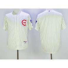 MLB Chicago Cubs Blank 1969 Cream Pullover Men Jersey