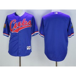 MLB Chicago Cubs Blank Blue 1994 Turn Back The Clock Men Jersey