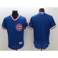 MLB Chicago Cubs Blank Blue Pullover 2016 Flex Base Majestic Stitched Men Jersey