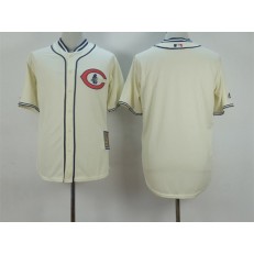 MLB Chicago Cubs Blank Cream 1929 Majestic Cooperstown Collection Throwback Men Jersey