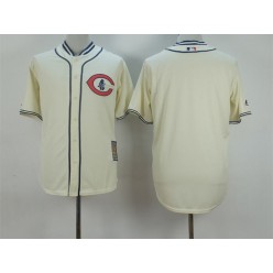 MLB Chicago Cubs Blank Cream 1929 Majestic Cooperstown Collection Throwback Men Jersey
