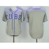 MLB Chicago Cubs Blank Gray Alternate 2015 Cool Base Men Jersey