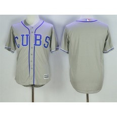 MLB Chicago Cubs Blank Gray Alternate 2015 Cool Base Men Jersey